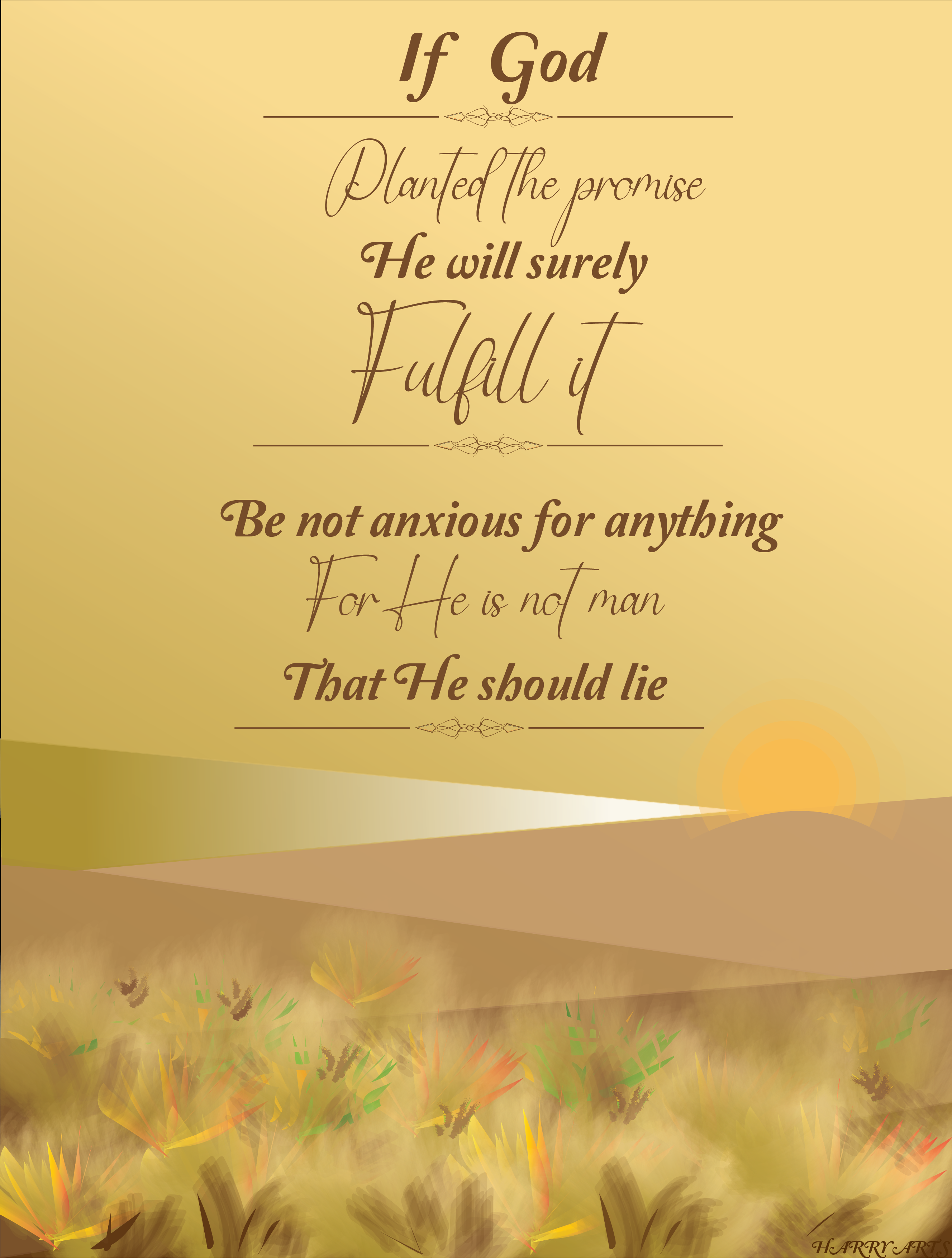 Digital card with motivational religious quote