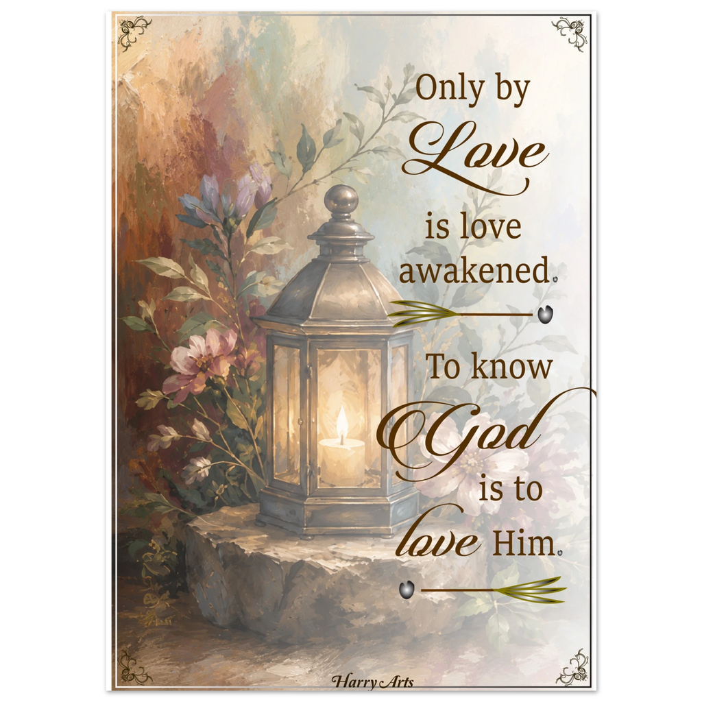 Inspirational wall art with a lantern background