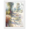 Framed artwork with a scenic background and inspirational text, featuring the quote 'The Lord hath appeared of old to you saying, 'Yeah I have love you with an everlasting love. Therefore with lovingkindness have I drawn thee.
